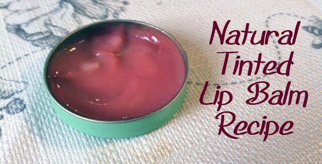 Natural Tinted Lip Stain Recipe with color options Natural Tinted Lip Balm Recipe