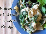 Spinach Artichoke Chicken Recipe- Like spinach artichoke dip but healthy and with protein