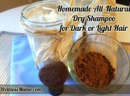 how to make natural dry shampoo for light or dark hair