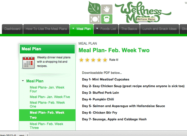 Wellness Mama Weekly Meal Plans! wellness mama meals sample week Wellness Mama Weekly Meal Plans!