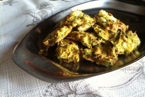 zucchini fritters- like tater tots