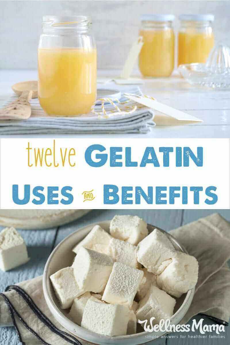 There are many gelatin uses and benefits. It is great for hair, skin, nails, digestion, immune function, joints and more.