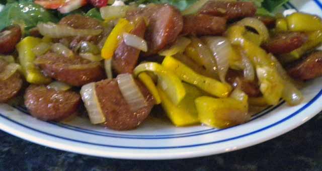 sausage and squash stir fry recipe
