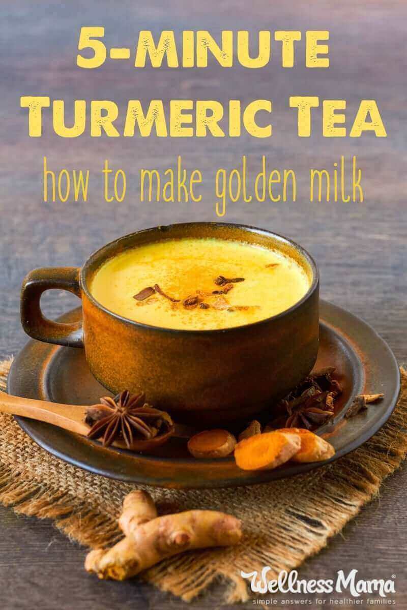 Turmeric tea or golden milk is an amazing immune-boosting remedy that contains turmeric, cinnamon, ginger, and pepper in a milk/broth base.