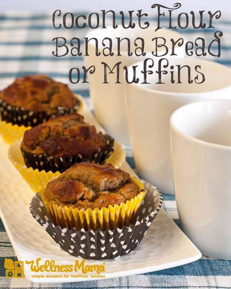 Coconut Flour Banana Bread or Muffins