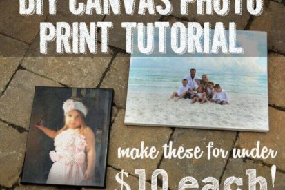 DIY Canvas Photo Print Tutorial - homemade canvas photo prints for under ten dollars each