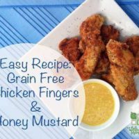 Easy Grain Free Chicken Fingers with Honey Mustard