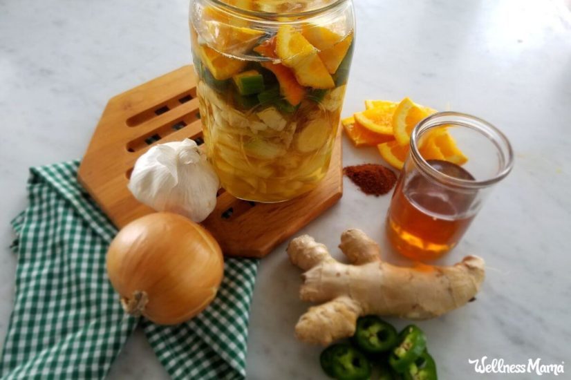 Fire Cider natural remedy for colds, flu and sore throat