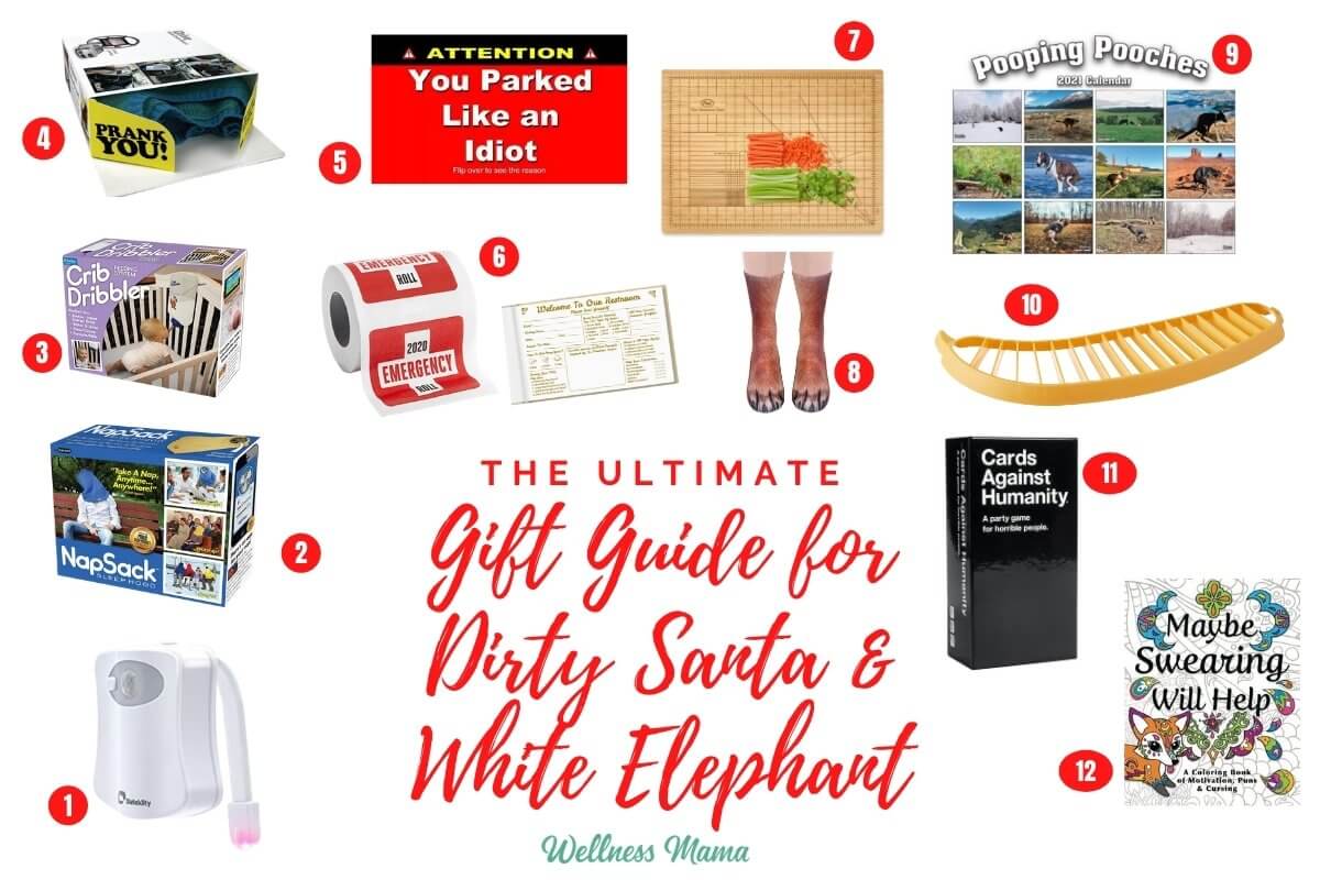 Funny dirty santa and white elephant gifts