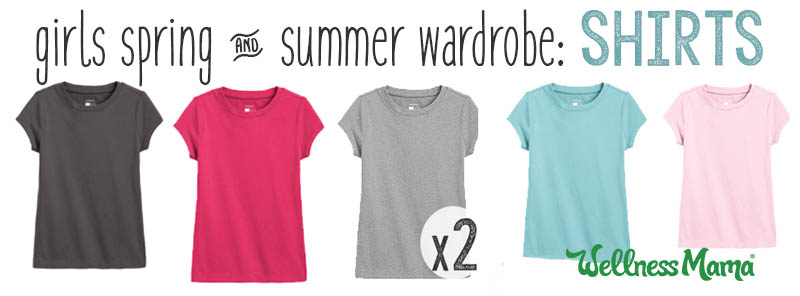 Girls spring and summer wardrobe shirts