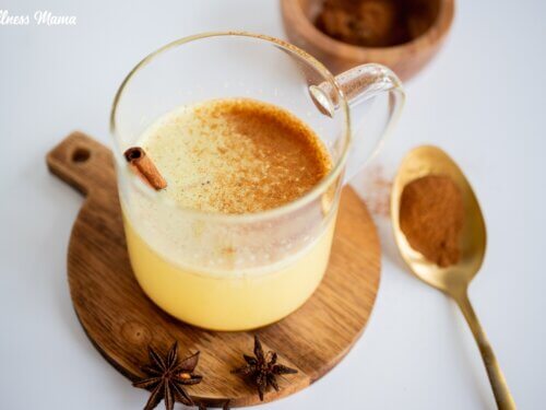 Cozy evening setting with Golden Milk, ghee, and candlelight