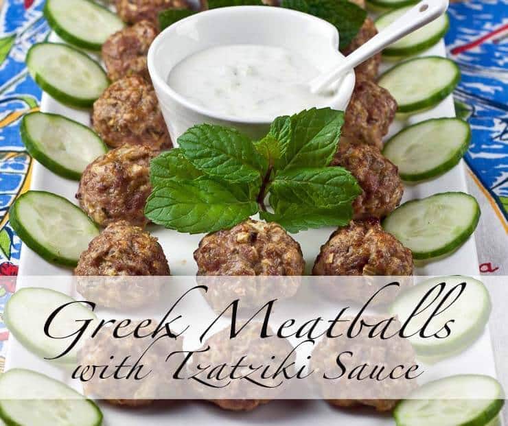 Greek Meatballs with Tzatziki Sauce- super simple & delicious kid approved recipe