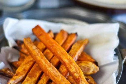Healthy oven baked sweet potato fries recipe