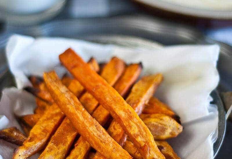 Healthy oven baked sweet potato fries recipe