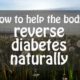 Help the body reverse diabetes naturally