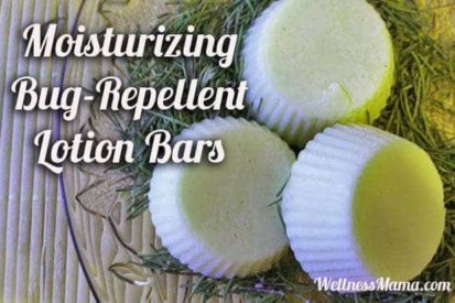 Homemade all natural bug repellent lotion bars