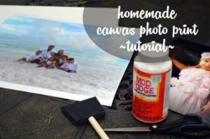 Homemade canvas photo print tutorial