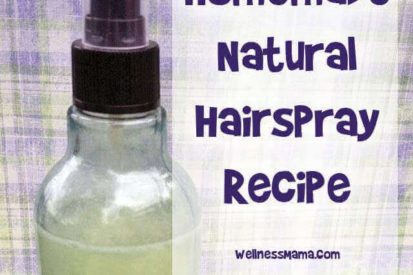 Homemade natural hairspray recipe from wellnessmama