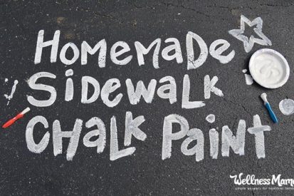 Homemade natural sidewalk chalk paint