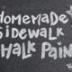 Homemade natural sidewalk chalk paint