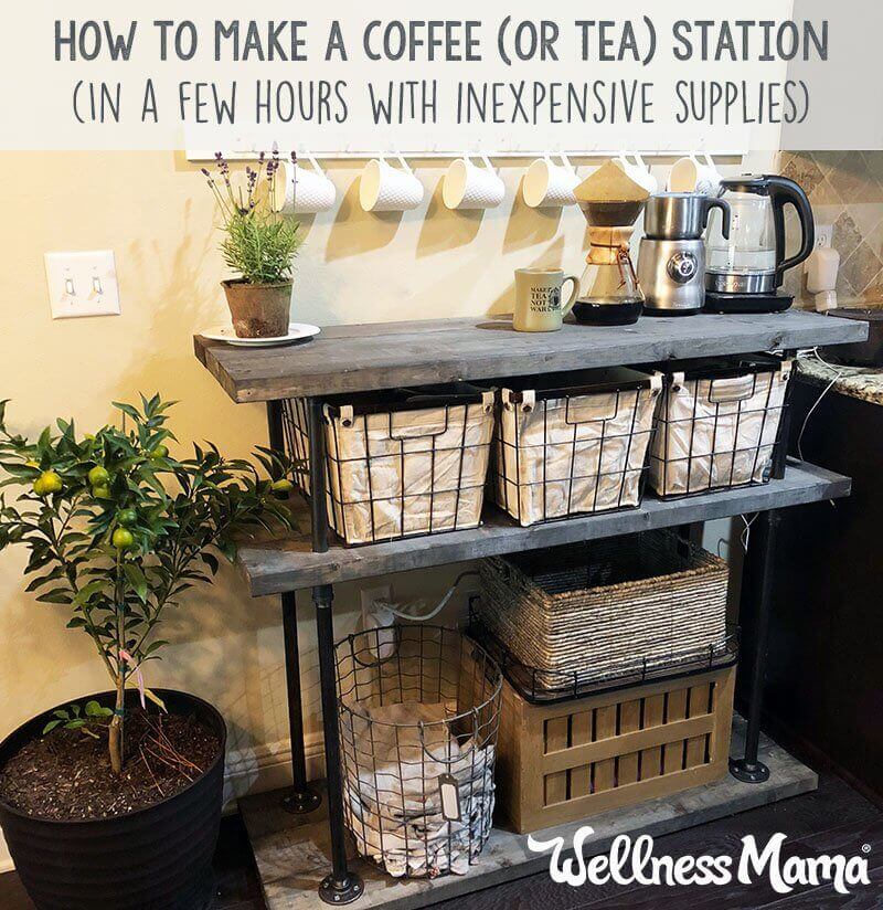 How to Make a Coffee Station Table or Bar In a Few Hours
