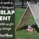 How to make a simple backyard burlap tent that folds up for backyard storage