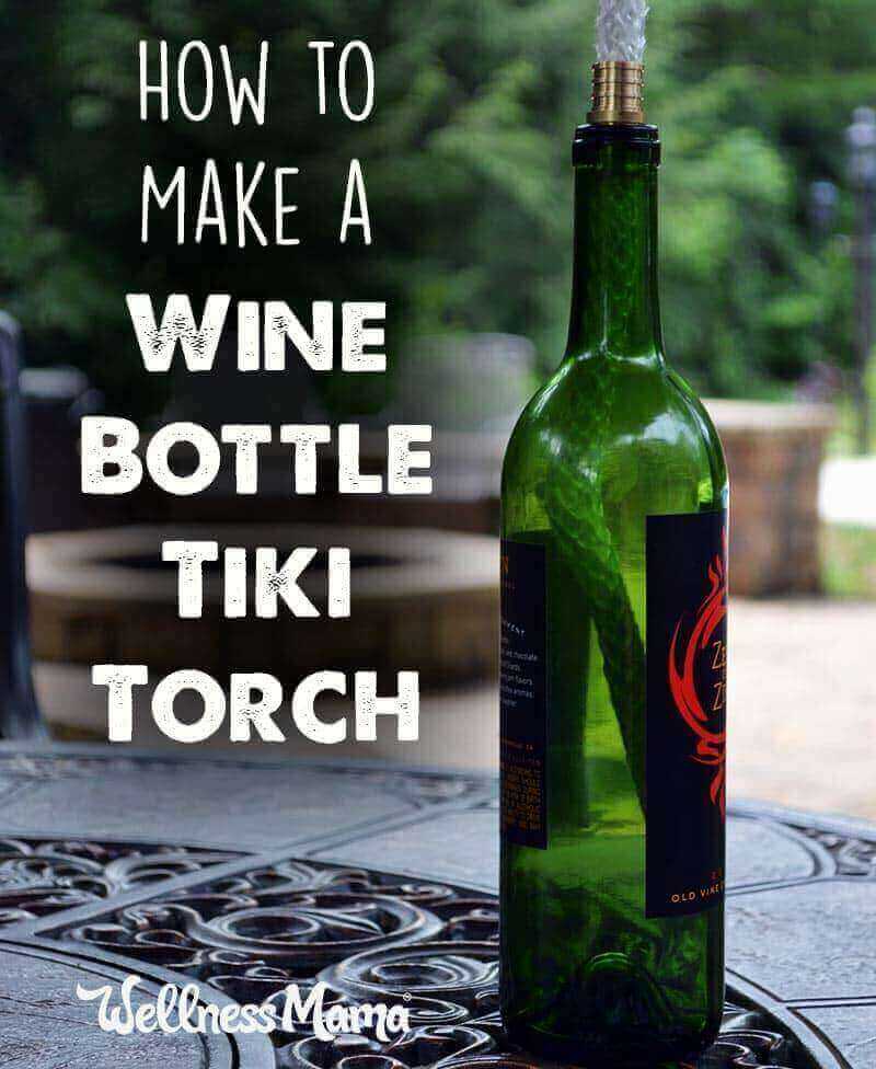 How to make a wine bottle tiki torch