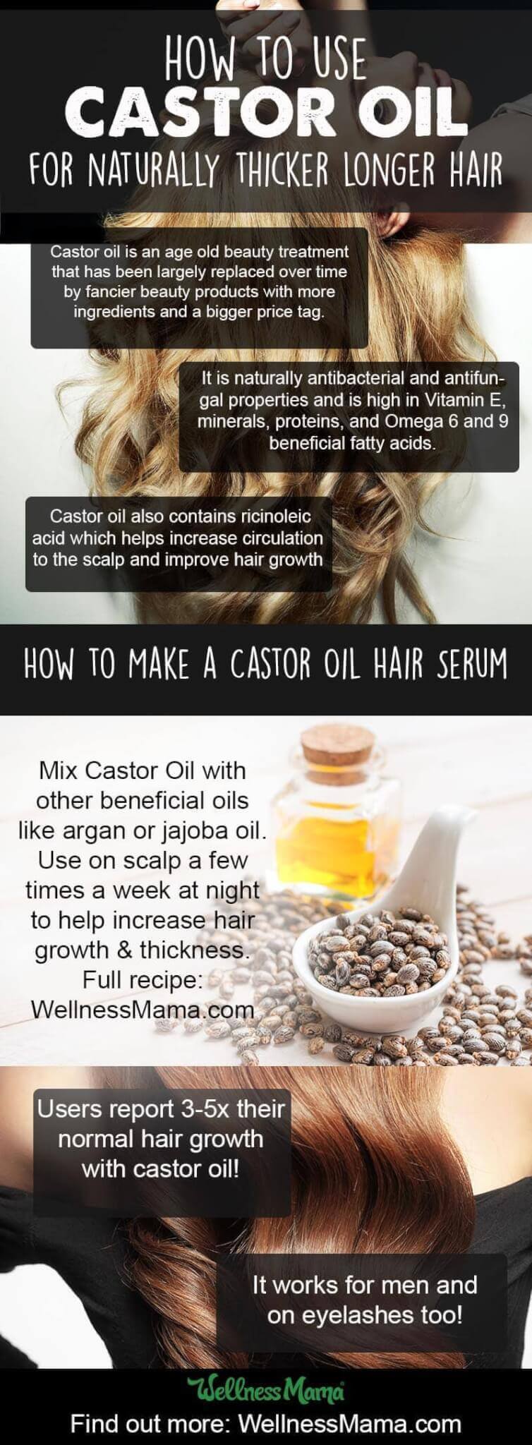 How to Use Castor Oil for Hair (Grow Beautiful Hair Fast) | Wellness Mama