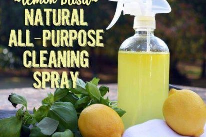 Lemon Basil Natural All-Purpose Cleaning Spray Recipe