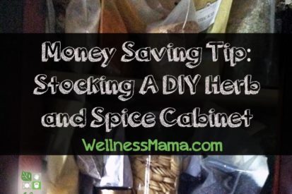 Money Saving Tip- Stocking a DIY Herb and Spice Cabinet