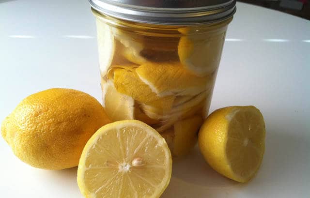 Natural cleaning tips- infuse white vinegar with citrus peels for a potent natural cleaner