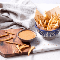 Parsnip Fries with harissa Mayo