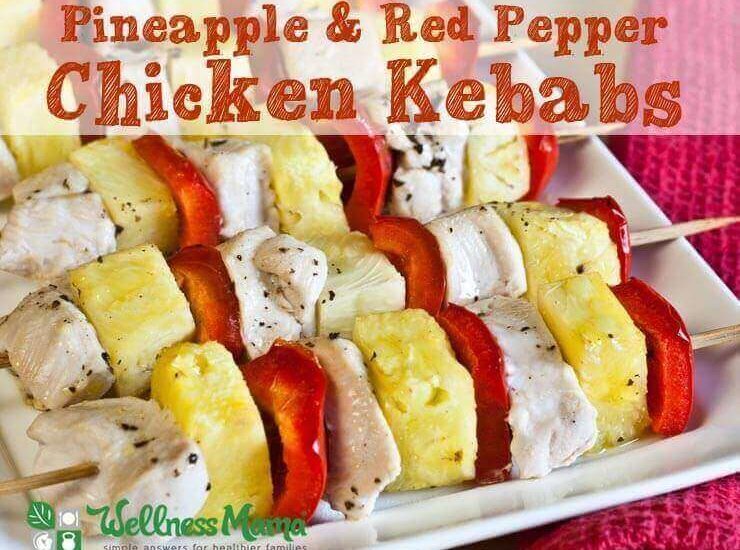 Pineapple and Red Pepper Chicken Kebabs