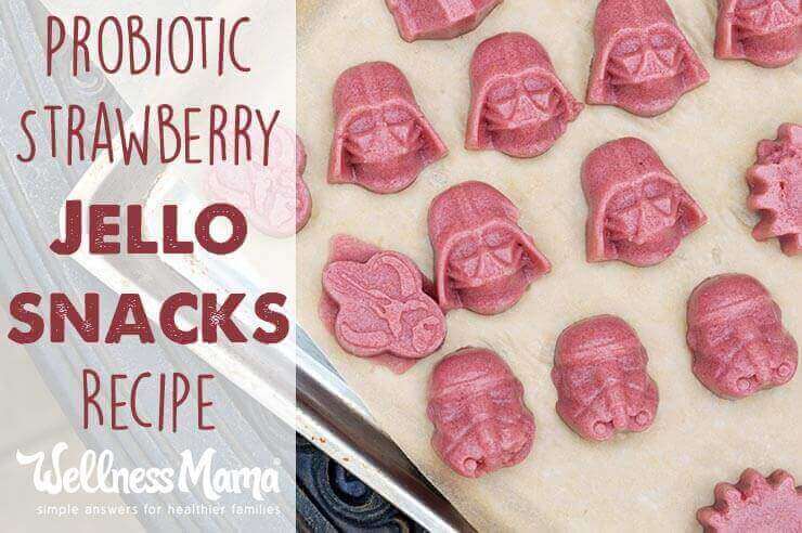 Probiotic strawberry jello snacks recipe