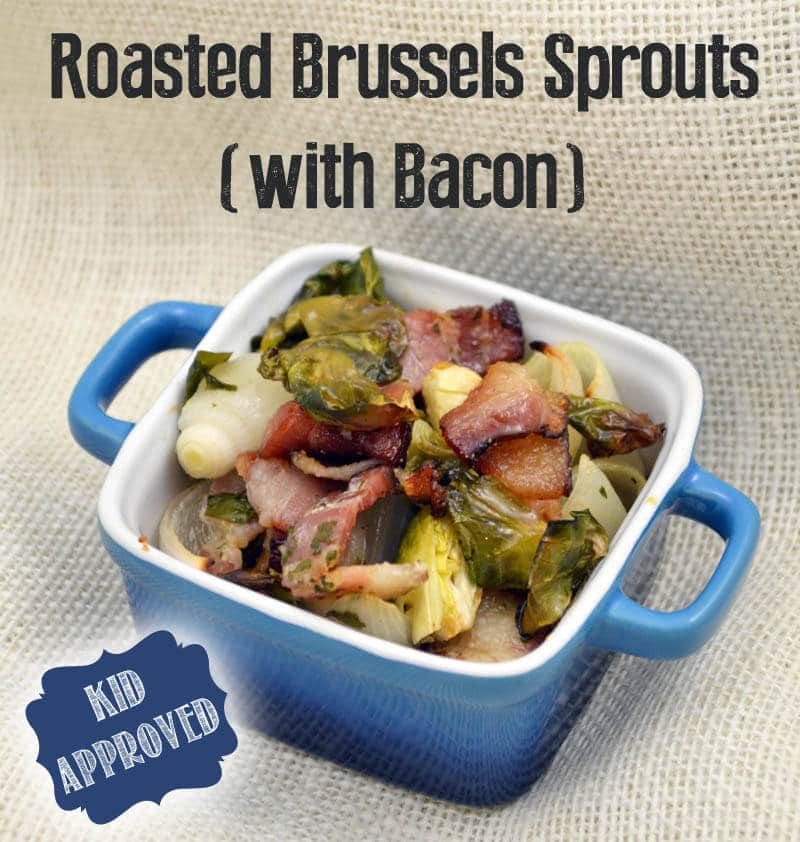 Fried Brussels sprouts with bacon - suitable for children