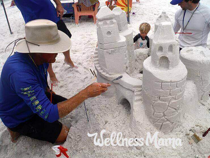 Sand castle detail