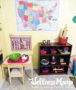Scaled furniture for a montessori classroom