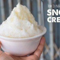coconut milk snow cream winter kid activities