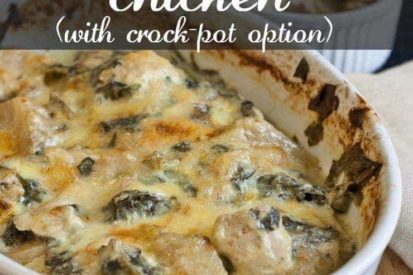 Spinach and Artichoke Chicken and Crock Pot Option