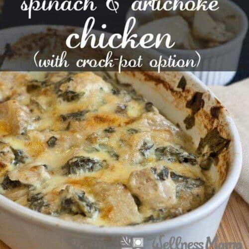 Spinach and Artichoke Chicken and Crock Pot Option