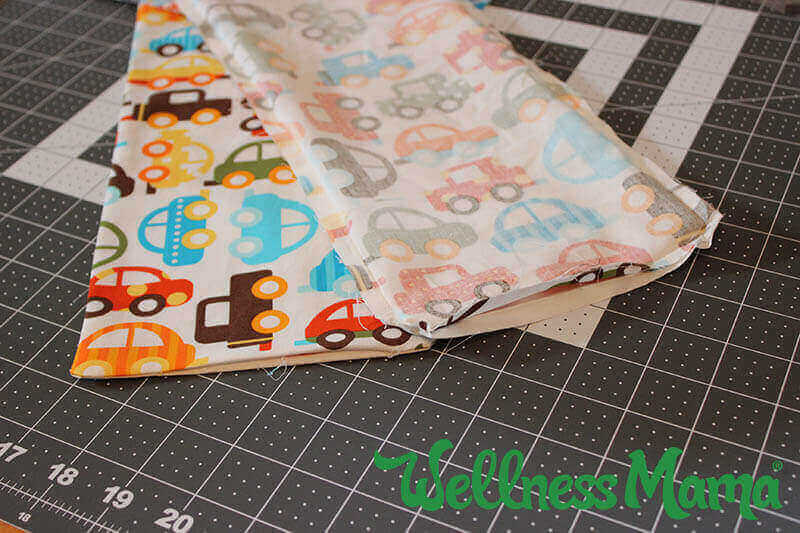 Stitching homemade snack bags