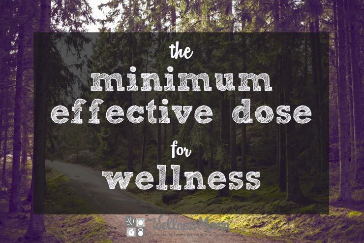 The Minimum Effective Dose for Wellness