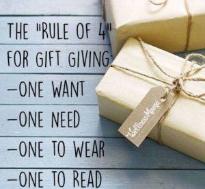 The Rule of 4 for gift giving