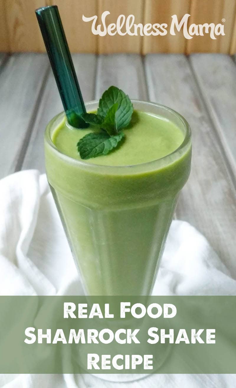 Get your St. Patrick's Day indulgence without feeling guilty with this minty real-food version of the famous Shamrock Shake!