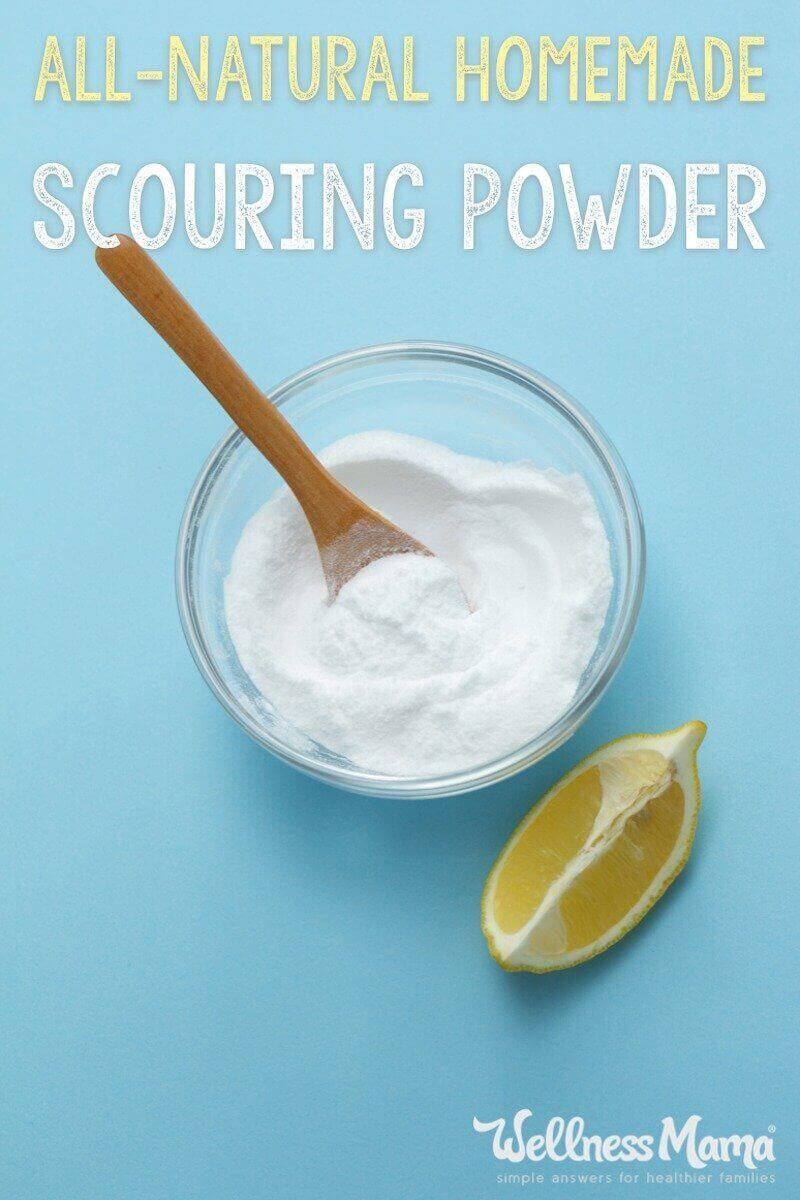 Scouring powder is great to use on tubs, sinks, and other hard to clean areas of your home. This recipe is easy to make, and non-toxic.