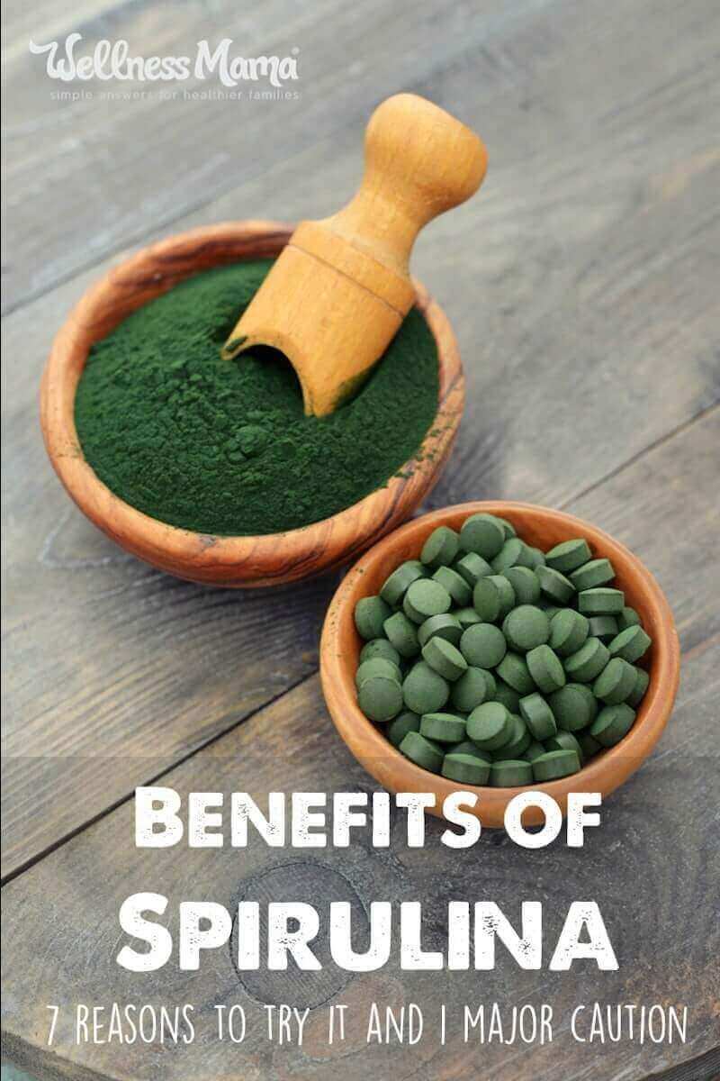Spirulina is a superfood plant source of protein, minerals, vitamins, and antioxidants. Benefits include fighting anemia, good for blood and heart and more!