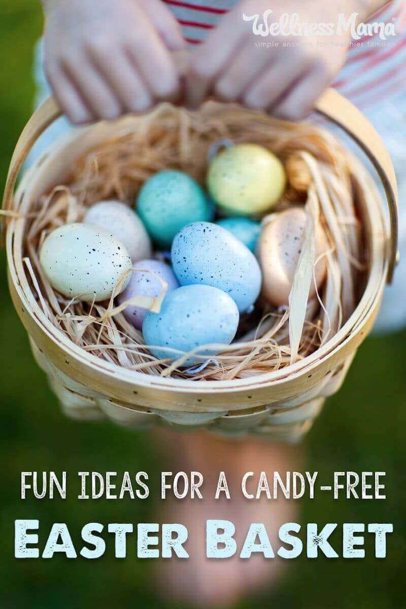 Easter doesn't have to revolve around chocolate and food dyes. Try these healthier Candy-Free Easter Basket Ideas and give experiences not sugar!