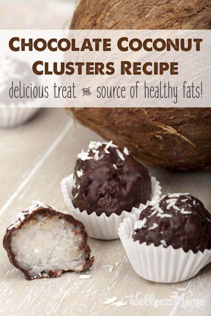 Who doesn't love chocolate? These chocolate coconut clusters are delicious and healthy. Only 5 ingredients and the kids can help make them!