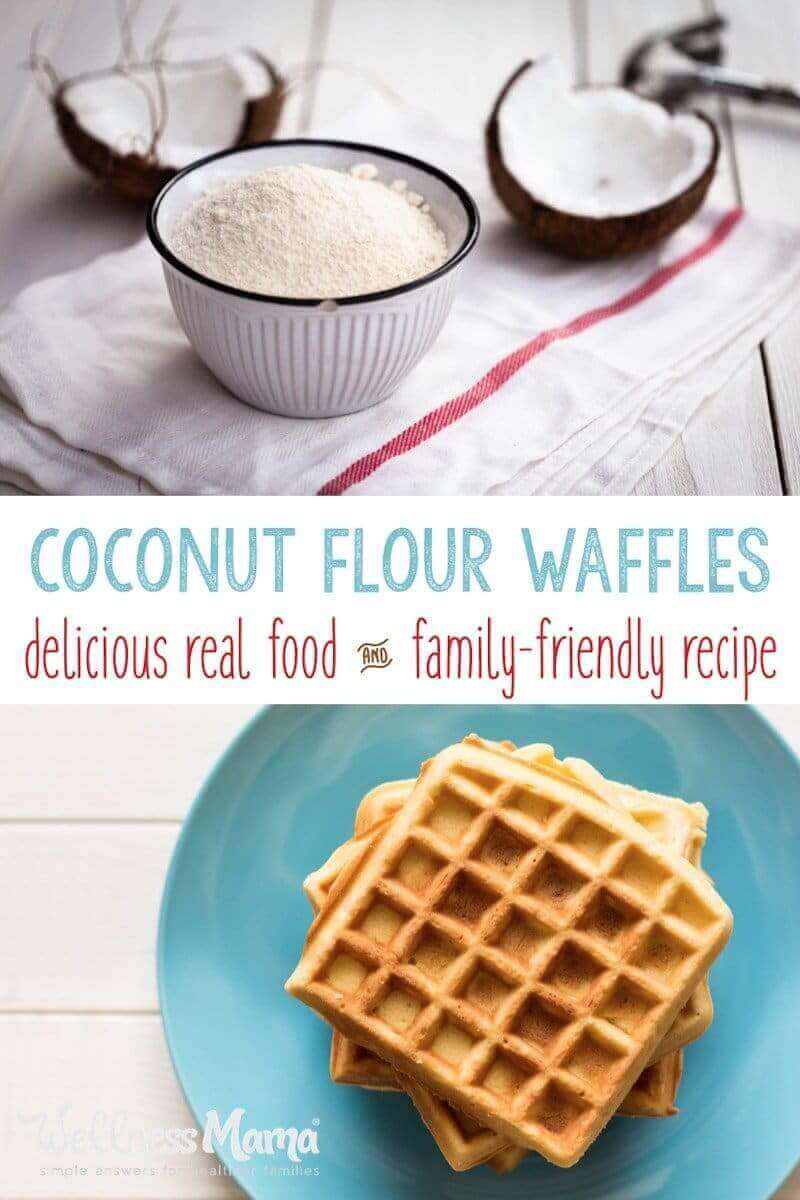 These coconut flour waffles are made with coconut flour and eggs for a protein pack and healthy breakfast. Low carb and grain free.
