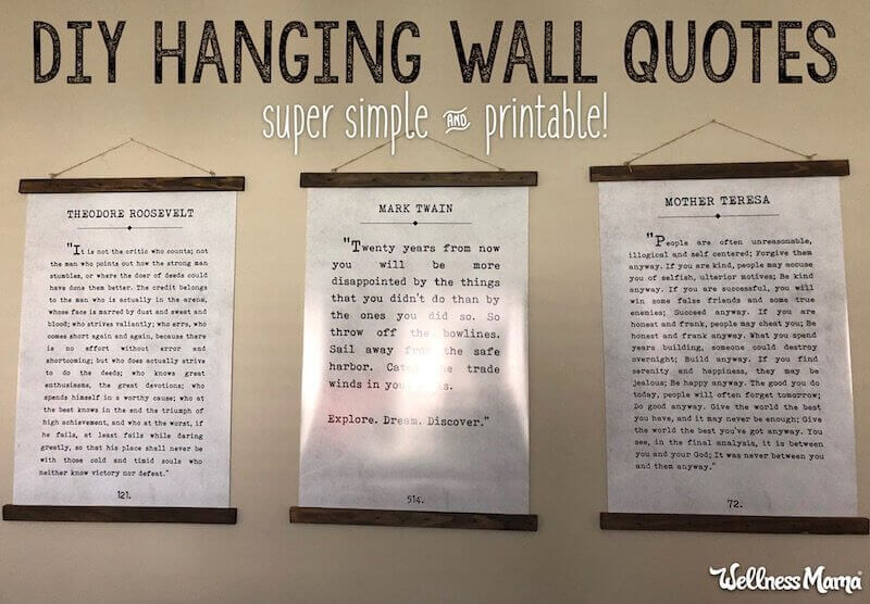 DIY Hanging Wall Quotes